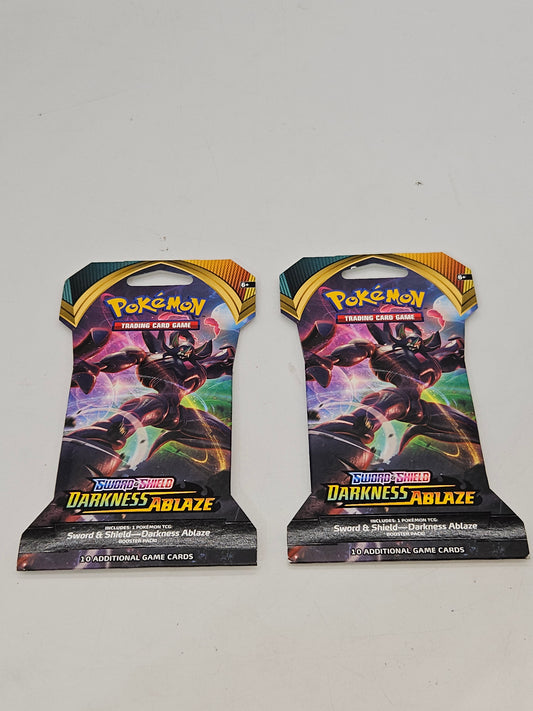 POKEMON SWORD & SHIELD DARKNESS ABLAZE 2 BOOSTER PACKS